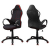 46" Black and Red Fabric, MDF, Metal, Polypropylene Multi Position Office Chair