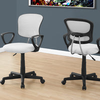 33" White Foam, Metal, and Polypropylene Multi Position Office Chair