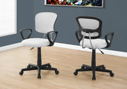 33" White Foam, Metal, and Polypropylene Multi Position Office Chair