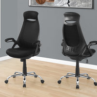 45" Foam, Polypropylene, and Metal Office Chair with a High Back
