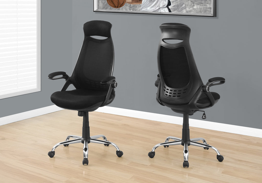 45" Foam, Polypropylene, and Metal Office Chair with a High Back