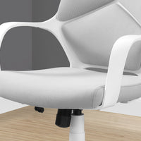 45.75" Foam, White Polypropylene, MDF, and Metal High Back Office Chair