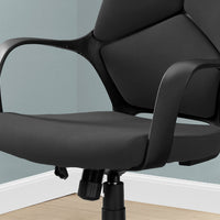 45.75" Black Foam, Black Polypropylene, MDF, and Metal High Back Office Chair