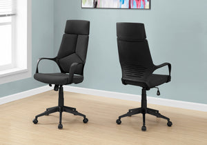 45.75" Black Foam, Black Polypropylene, MDF, and Metal High Back Office Chair