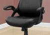 46.8" Black Leather Look, Polypropylene, and Metal Multi Position Office Chair