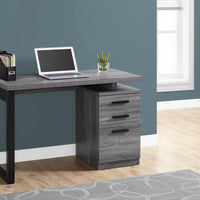 30" Grey and Black Particle Board, Laminate and MDF Computer Desk