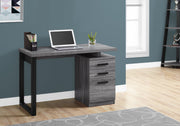 30" Grey and Black Particle Board, Laminate and MDF Computer Desk