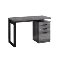 30" Grey and Black Particle Board, Laminate and MDF Computer Desk
