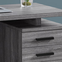 30" Grey and Black Particle Board, Laminate and MDF Computer Desk