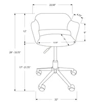 29" Leather Look, Foam, MDF, and Metal Office Chair with a Lift Base