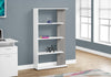 56" White and Grey Particle Board Bookshelf