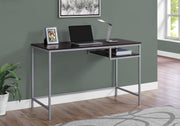 30" MDF and Silver Metal Computer Desk