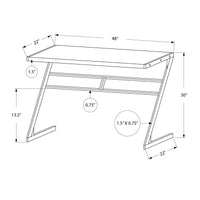 30" MDF and White Metal Computer Desk