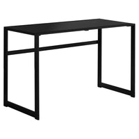 30" Metal and Black Tempered Glass Computer Desk