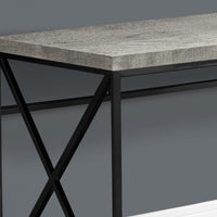 29.75" Grey Particle Board and Black Metal Computer Desk