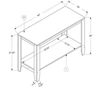 28" Dark Taupe Particle Board and Laminate Accent Table