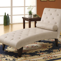 CHAISE LOUNGER - TAUPE VELVET FABRIC