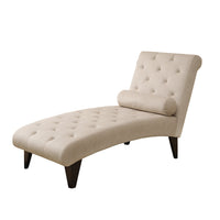 CHAISE LOUNGER - TAUPE VELVET FABRIC