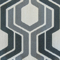 33" Geometric Pattern Fabric, Solid Wood, and Foam Accent Chair