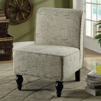 33" Polyester, Foam, MDF, and Solid Wood Accent Chair