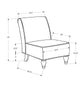 33" Polyester, Foam, MDF, and Solid Wood Accent Chair