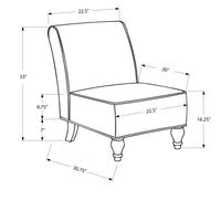 33" Polyester, Foam, MDF, and Solid Wood Accent Chair