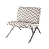 30" Dark Taupe Polyester, Cotton, Foam, MDF, and Chrome Metal Accent Chair