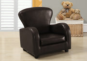 20" Leather Look, Solid Wood, and Foam Juvenile Chair