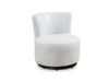 18.5" White Leather Look, Foam, and Metal Swivel Juvenile Chair
