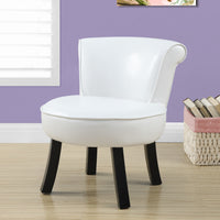 21.5" Leather Look, Solid Wood, and Foam Juvenile Chair