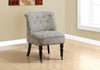 30.75" Taupe and Black Linen, Cotton, Foam, and Solid Wood Accent Chair