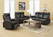 41" Brown Bonded Leather Reclining Sofa