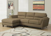 36" Light Brown Linen Sofa Lounger