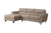 36" Light Brown Linen Sofa Lounger