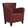 35" Brushed Velvet, Foam, and Solid Wood Accent Chair