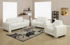 36" Ivory Bonded Leather Love Seat