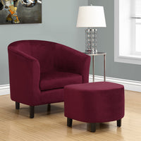 45.5" Floral Velvet, Foam, and Solid Wood Two Piece Accent Chair Set