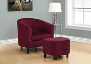 45.5" Floral Velvet, Foam, and Solid Wood Two Piece Accent Chair Set