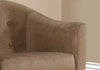 31.75" Light Brown Mosaic Velvet, Foam, and Solid Wood Accent Chair