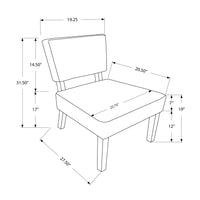 31.5" Polyester, Foam, and Solid Wood Accent Chair