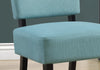 31.5" Teal Polyester, Foam, and Solid Wood Accent Chair