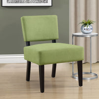 31.5" Lime Green Polyester, Foam, and Solid Wood Accent Chair