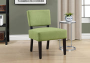 31.5" Lime Green Polyester, Foam, and Solid Wood Accent Chair