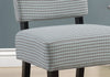 31.5" Light Blue-Grey Abstract Dot Polyester, Foam, & Solid Wood Accent Chair