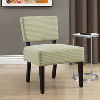 31.5" Light-Dark Green Abstract Dot Polyester, Foam, & Solid Wood Accent Chair