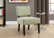 31.5" Light-Dark Green Abstract Dot Polyester, Foam, & Solid Wood Accent Chair