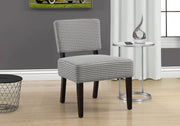 31.5" Light Grey-Black Abstract Dot Polyester, Foam, & Solid Wood Accent Chair