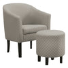 50.5" Geometric Polyester, Foam, Solid Wood 2 Piece Accent Chair Set