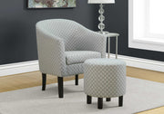 50.5" Light Blue Geometric Polyester, Foam, Solid Wood 2 Piece Accent Chair Set