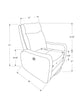 41" Light Brown Polyester, MDF, and Metal Power Swivel Glider Reclining Chair